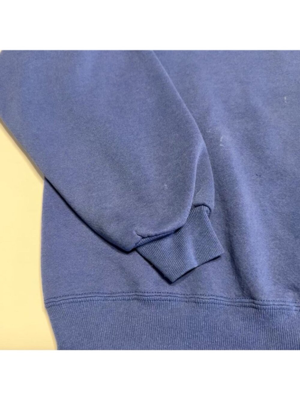 Vintage 90s Russell Athletic Crewneck Sweatshirt Blank Made in USA Blue Large L - Picture 5 of 9